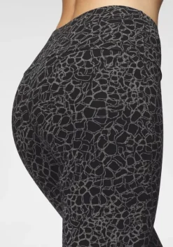 Homewear-Leggings|H.I.S Leggings Schwarz-Bedruckt, Schwarz-Uni