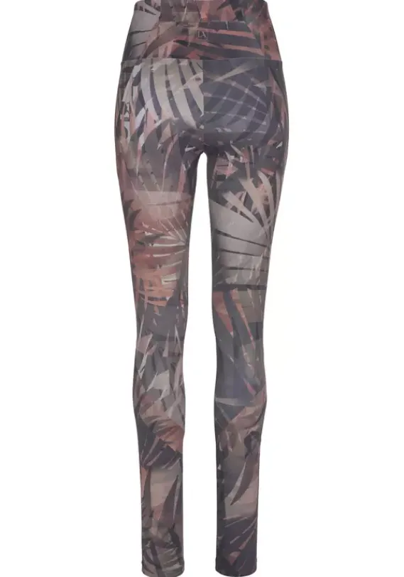 Relaxhosen|LASCANA ACTIVE Leggings"Tropical" Gemustert-Braun-Beige-Grau