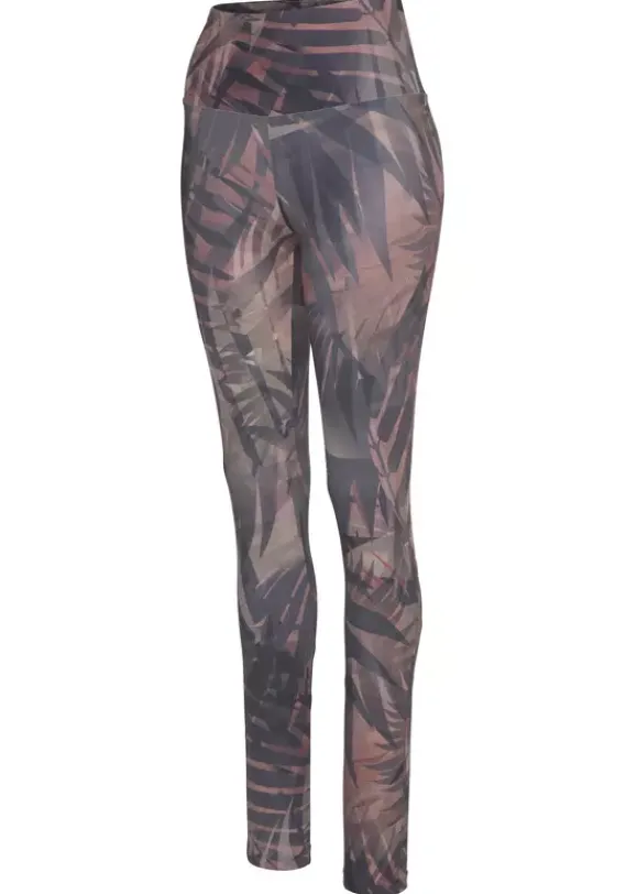 Relaxhosen|LASCANA ACTIVE Leggings"Tropical" Gemustert-Braun-Beige-Grau