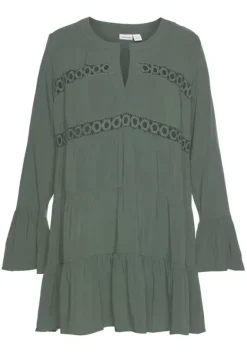 Blusen|LASCANA Longbluse Dunkelgrun