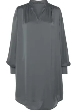 Blusen|LASCANA Longbluse Dunkelgrau