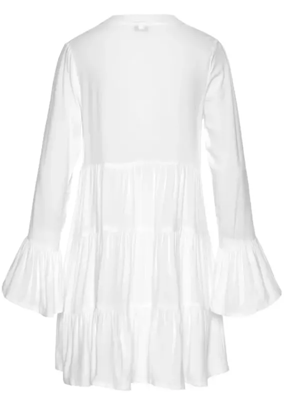 Blusen|LASCANA Longbluse Offwhite