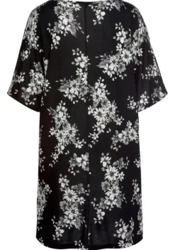 Damenshirts|LASCANA Longshirt Schwarz-Bedruckt