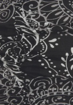 Damenshirts|Vivance Longshirt Schwarz-Weis Bedruckt