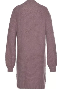 Jacken & Mantel|LASCANA Longstrickjacke Dunkelrose