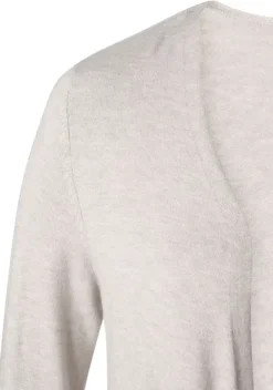 Jacken & Mantel|LASCANA Longstrickjacke Beige-Meliert