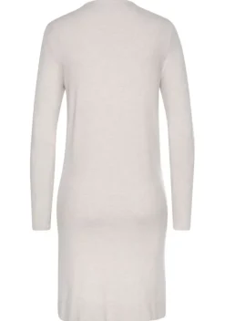 Jacken & Mantel|LASCANA Longstrickjacke Beige-Meliert