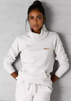 Damenshirts|Bench. Longsweatshirt"Mit Stehkragen In Layeroptik" Beige-Meliert
