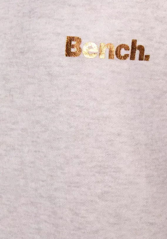 Damenshirts|Bench. Longsweatshirt"Mit Stehkragen In Layeroptik" Beige-Meliert