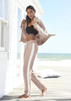 Relaxhosen|Bench. Loungehose Beige-Weis