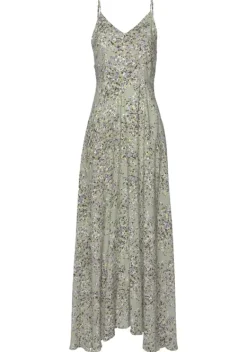 Strandmode|LASCANA Maxikleid Grun-Lila-Bedruckt