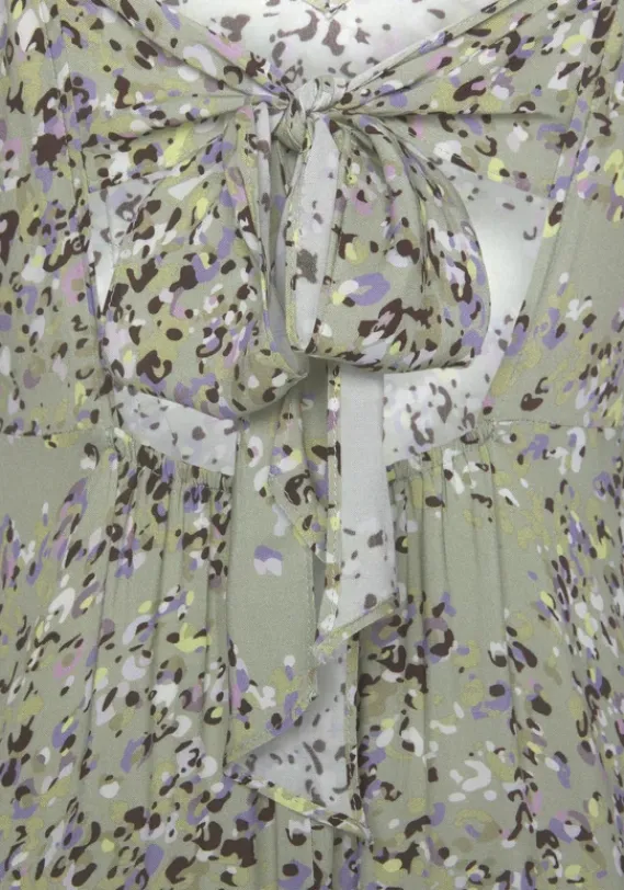 Strandmode|LASCANA Maxikleid Grun-Lila-Bedruckt