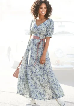 Maxikleider|Buffalo Maxikleid Blau-Bedruckt