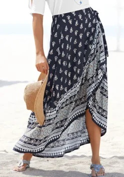 Rocke|Vivance Maxirock Blau-Bedruckt