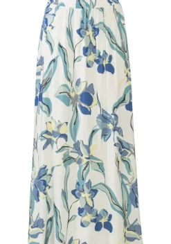 Rocke|LASCANA Maxirock Creme-Blau Bedruckt