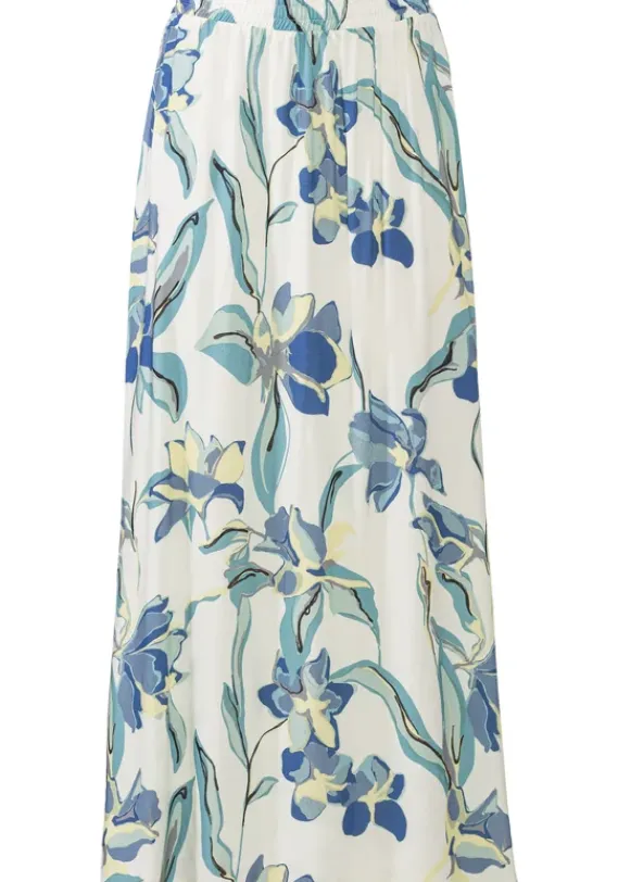 Rocke|LASCANA Maxirock Creme-Blau Bedruckt