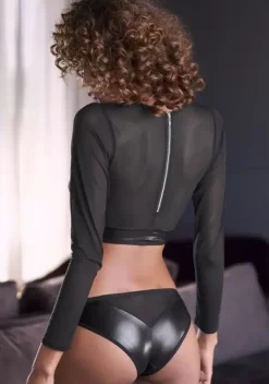 Reizwasche|JETTE Mesh-Top Schwarz