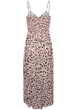 Strandkleider|Buffalo Midikleid Rose-Schwarz-Bedruckt