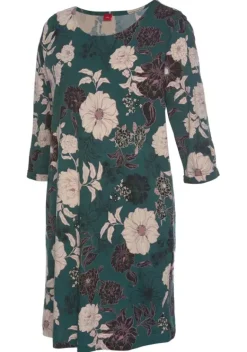 Nachhaltige Nachtwasche|s.Oliver Nachthemd Dunkelgrun-Geblumt