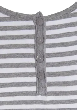 Nachhaltige Nachtwasche|s.Oliver Nachthemd Weis-Grau-Meliert