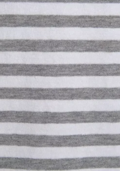 Nachhaltige Nachtwasche|s.Oliver Nachthemd Weis-Grau-Meliert