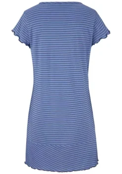 Nachhaltige Nachtwasche|H.I.S Nachthemd Blau-Geringelt