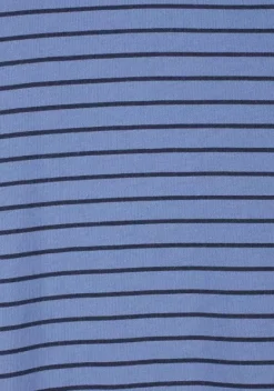 Nachhaltige Nachtwasche|H.I.S Nachthemd Blau-Geringelt