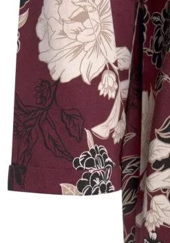 Nachhaltige Nachtwasche|s.Oliver Nachthemd Bordeaux-Geblumt-Mehrfarbig