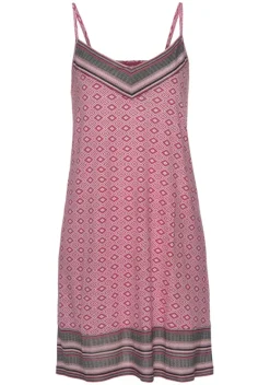 Nachhaltige Nachtwasche|Vivance Dreams Neglige Pink Gemustert