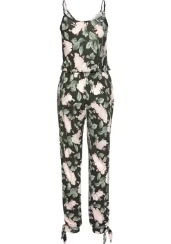 Overalls|Buffalo Overall Schwarz-Rosa-Bedruckt