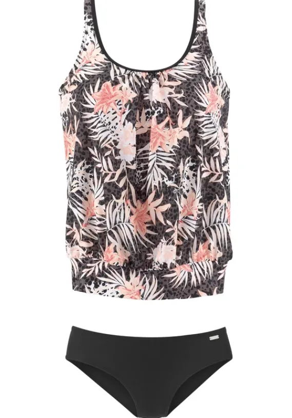 Nachhaltige Bademode|Buffalo Oversize-Tankini"Branda" Braun-Apricot