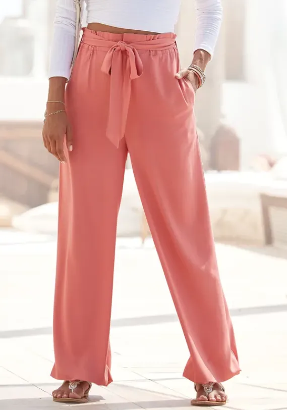 Lange Hosen|LASCANA Palazzohose Koralle