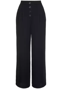 Lange Hosen|LASCANA Palazzohose Schwarz
