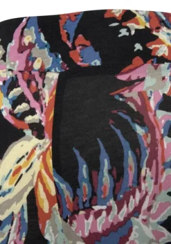 Lange Hosen|Buffalo Palazzohose Schwarz-Bunt Bedruckt