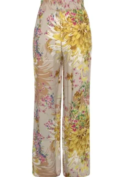 Lange Hosen|LASCANA Palazzohose Sand-Gelb Bedruckt