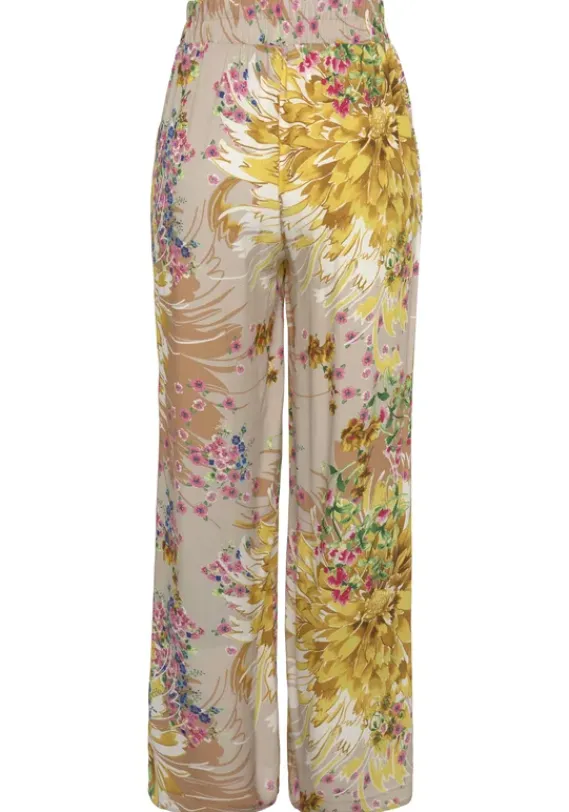 Lange Hosen|LASCANA Palazzohose Sand-Gelb Bedruckt