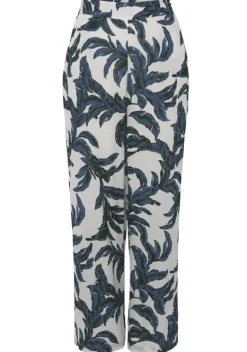 Lange Hosen|s.Oliver Palazzohose Sand-Schwarz Bedruckt