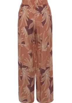 Lange Hosen|LASCANA Palazzohose Orange-Aubergine Bedruckt