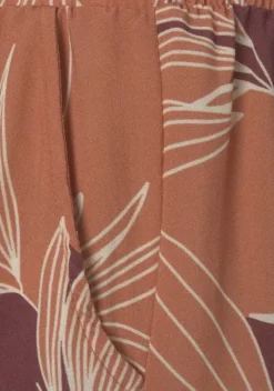 Lange Hosen|LASCANA Palazzohose Orange-Aubergine Bedruckt