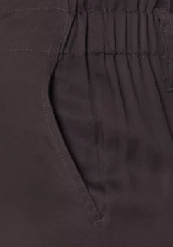 Lange Hosen|LASCANA Paperbag-Hose Aubergine-Washed