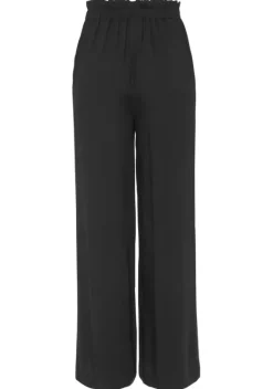 Lange Hosen|LASCANA Paperbag-Hose Schwarz