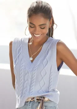 Pullover|Buffalo Pullunder Hellblau