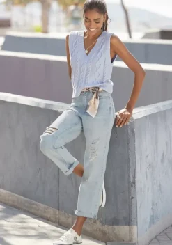 Pullover|Buffalo Pullunder Hellblau