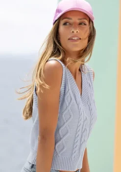 Pullover|Buffalo Pullunder Hellblau