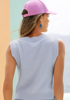 Pullover|Buffalo Pullunder Hellblau