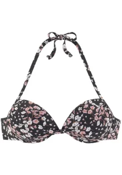 Push-Up-Bikinis|LASCANA Push-Up-Bikini-Top"Blair" Schwarz-Bedruckt