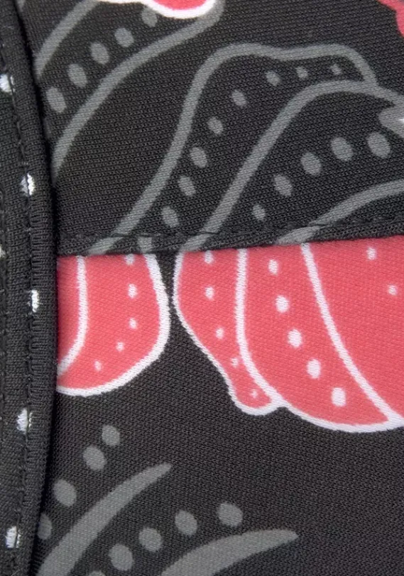 Push-Up-Bikinis|Buffalo Push-Up-Bikini-Top"City" Schwarz-Bedruckt