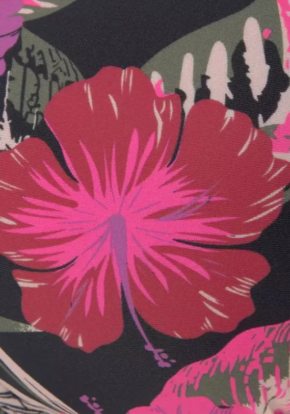 Push-Up-Bikinis|LASCANA Push-Up-Bikini-Top"Elsa" Schwarz-Pink-Bedruckt