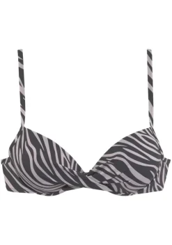 Push-Up-Bikinis|LASCANA Push-Up-Bikini-Top"Kaa" Schwarz-Bedruckt