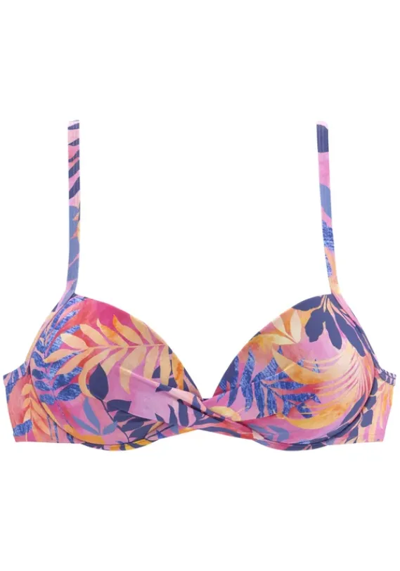 Push-Up-Bikinis|Vivance Push-Up-Bikini-Top"Leilani" Pink-Bedruckt